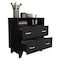 Tuhome Portanova Two Drawer Dresser, Two Open Shelves, Superior Top, Four Legs, Black CLW6738 - alternate 3